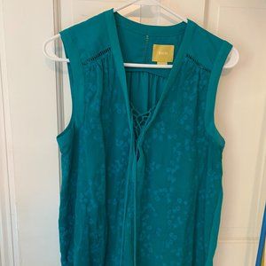 Anthropologie Teal Blouse